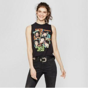 Black Y2K New Kids on the Block Muscle T